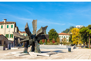 Piazza Isolo in Verona - Italy, Veneto, an Architecture Photo by Leonid Andronov