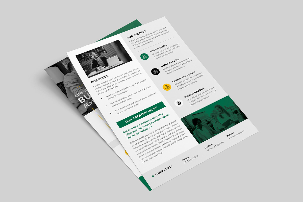 Corporate Business Flyer Template, a Flyer Template by Spark_Creative (Photo 3 of 5)