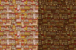 Medieval City Seamless Patterns 1