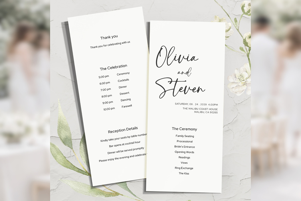 Modern Script Program Canva bd007, a Card Template by TyphoonStudio (Photo 1 of 10)