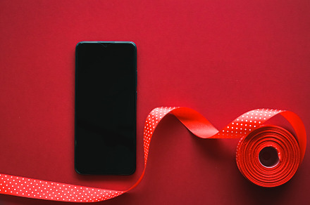Christmas phone app and holiday message concept. Smartphone with, a Technology Photo by Anneleven