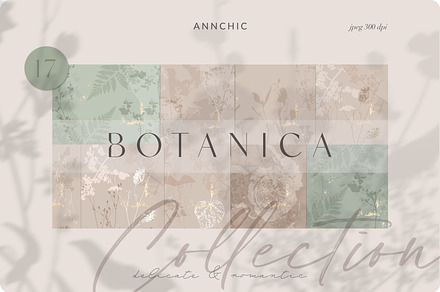 Botanical digital paper, a Texture Graphic by Anna Sokol