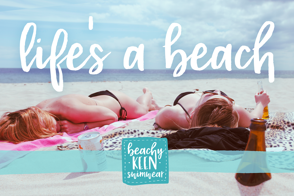 Malibu Punch, a flirty brush font, a Script Font by Rachel White Art (Photo 13 of 15)