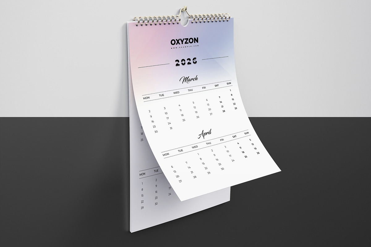 Wall Calendar 2026, a Stationery Template by crazyOWL (Photo 3 of 4)