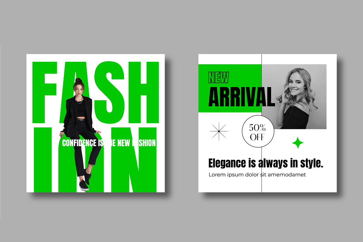 Fashion Social Media Template Design, a Social Media Template by MightyDesign (Photo 3 of 8)