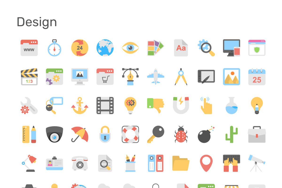 9690 Flat Icons Pack, an Outline Icon by Creative Stall (Photo 7 of 23)