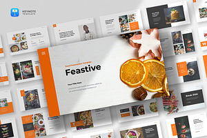 Food & Restaurant Keynote Template, a Presentation Template by fluffstudio