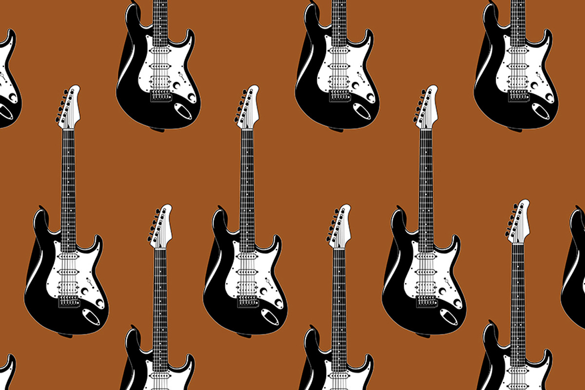 Electric Guitar - seamless patterns, an Object Illustration by Anastasia Cuza (Photo 2 of 3)