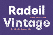 Radeil Vintage – Sans Serif Font, a Sans Serif Font by Craft Supply Co. (Thumbnail 1 of 8)