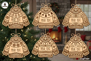 Christmas Sweater Ornaments SVG Bund, a Decorative Illustration by svgocean
