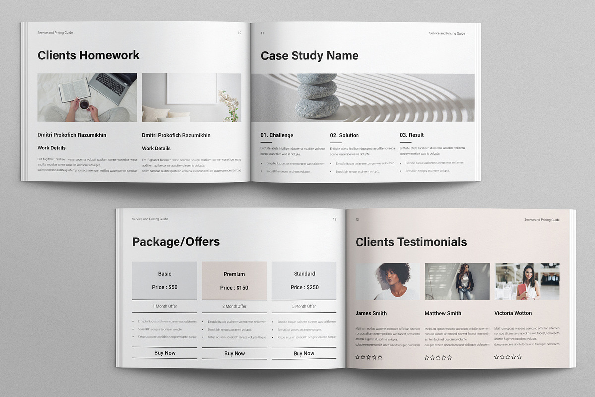 Service & Pricing Guide Landscape, a Brochure Template by E-Type (Photo 5 of 7)