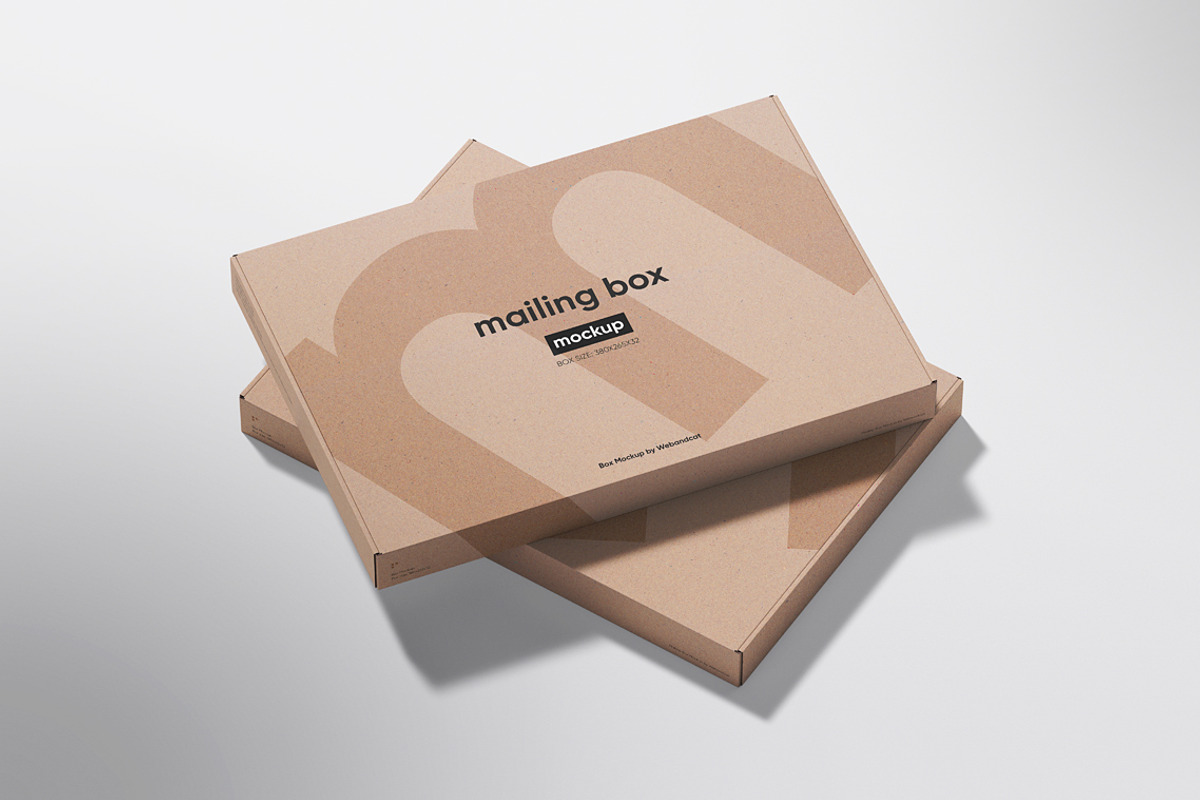European Mailing Box Mockup, a Packaging Mockup by WebAndCat (Photo 6 of 15)