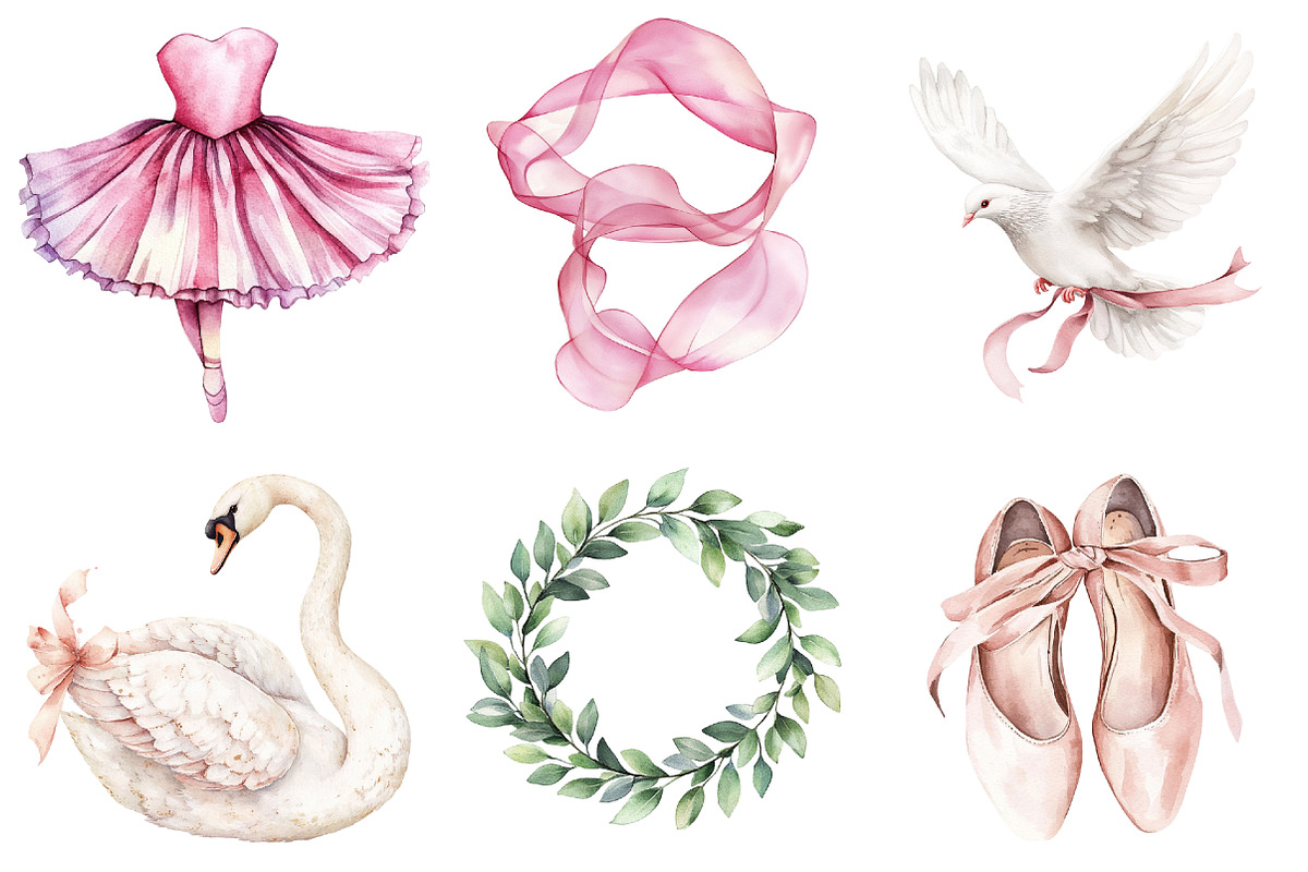 Cute Pink Ballerina Animals, an Illustration by CitraGraphics (Photo 5 of 5)