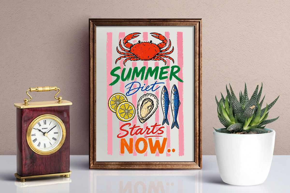 Summer Diet Starts Now PNG, a Seasonal Illustration by Canvas Craft (Photo 6 of 6)