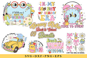 Groovy Retro Back to School Bundle, an Object Illustration by Libby Wishes