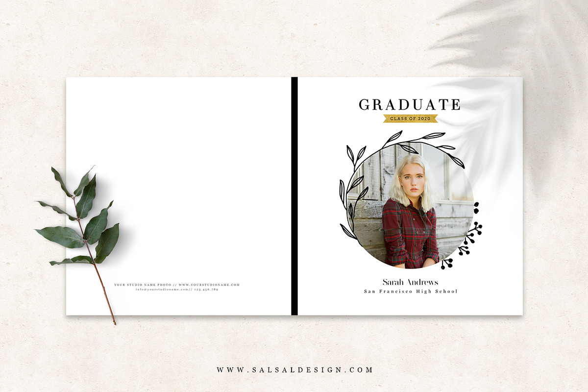 Graduate Photo Album template AL004, a Card Template by Salsal Design (Photo 2 of 6)