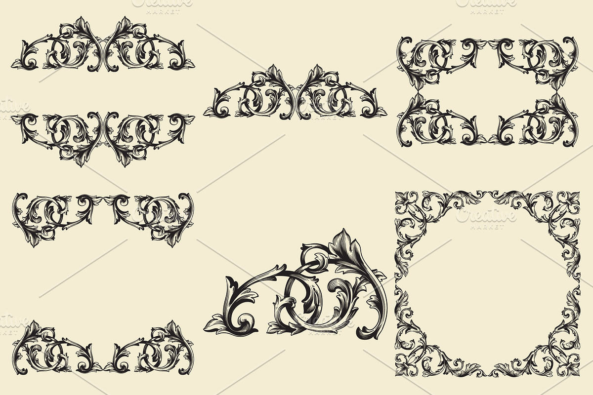 Frames And Borders Vintage, a Decorative Illustration by Samira (Photo 3 of 5)