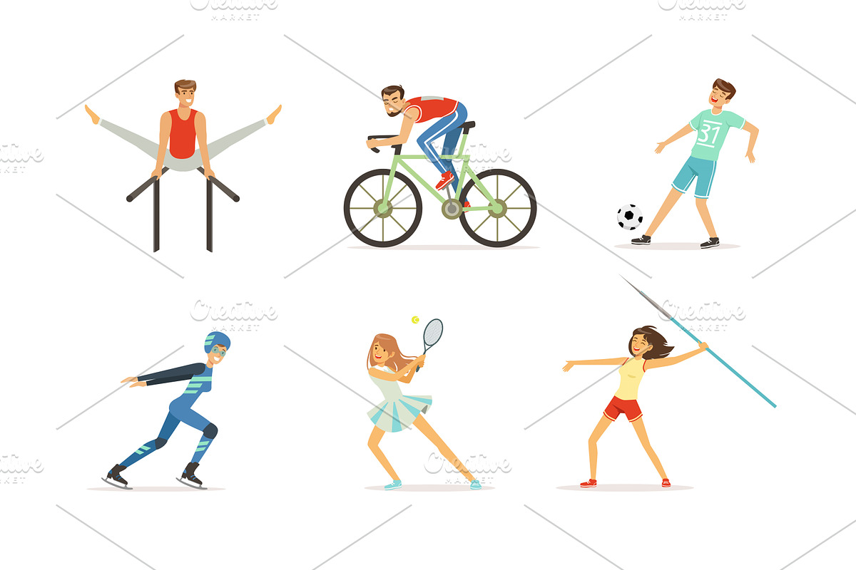 People Doing Different Kind of, a Sport Illustration by TopVectors