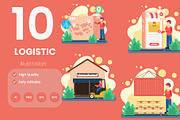 Logistic Illustration Pack, an Illustration by baii09 (Thumbnail 1 of 4)