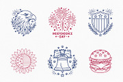 USA Bundle, 4th of July Clipart, an Object Illustration by Pretty Meerkat (Thumbnail 4 of 7)
