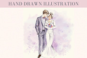 Watercolor Wedding Invite Set, a Marketing Template by Elena Naumchenkova (Thumbnail 3 of 4)