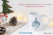 Christmas Decorations Watercolour, an Object Illustration by Bloomella (Thumbnail 4 of 6)