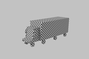 Truck Lorry Vehicle Low Poly Simple