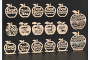 Best Teacher Apple Laser Cut Files, an Object Graphic by ThemeXDigital (Thumbnail 1 of 5)