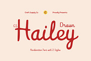 CS Hailey Drawn, a Script Font by Craft Supply Co. (Thumbnail 1 of 8)