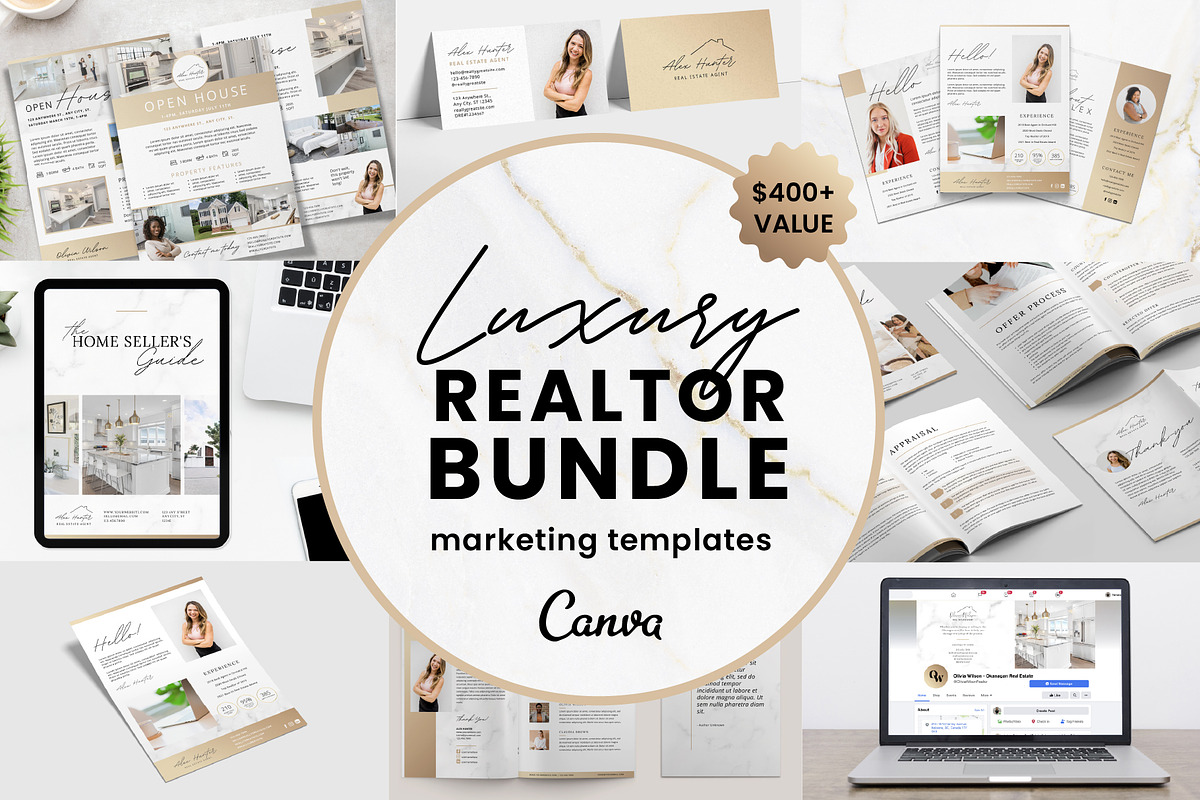 Realtor Template Bundle | Canva, a Flyer Template by Galaxybomb (Photo 1 of 15)