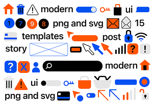 Modern UI Kit Elements Templates