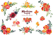 Watercolor Flowers, Frames, Bouquets, an Illustration by ColorfulNest (Thumbnail 3 of 5)