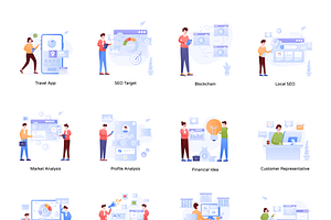 Flat Website Illustrations