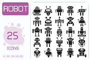 Funny Robot Avatars Set, a Solid Icon by Designfour (Thumbnail 1 of 7)