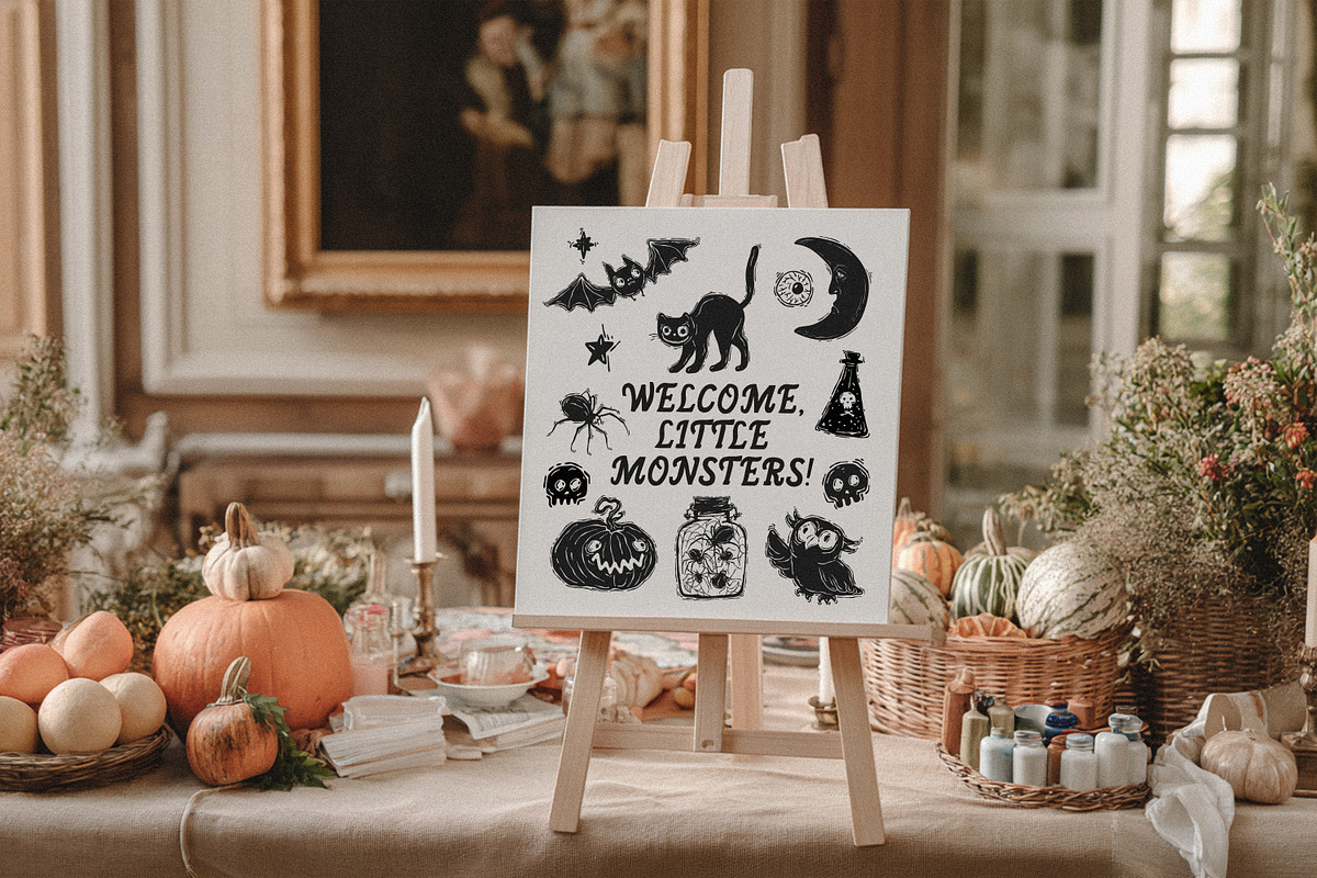 Creepy Cute Hand-Drawn Halloween, an Object Graphic by AnMark (Photo 2 of 12)