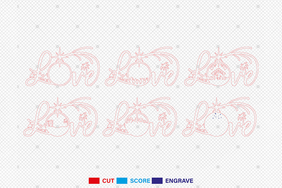 Multilayer Love Nativity Scene Art, a Pattern Graphic by Lasercutiny (Photo 2 of 2)