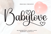 Babylove | Script Font, a Sans Serif Font by Scratchones (Thumbnail 1 of 9)