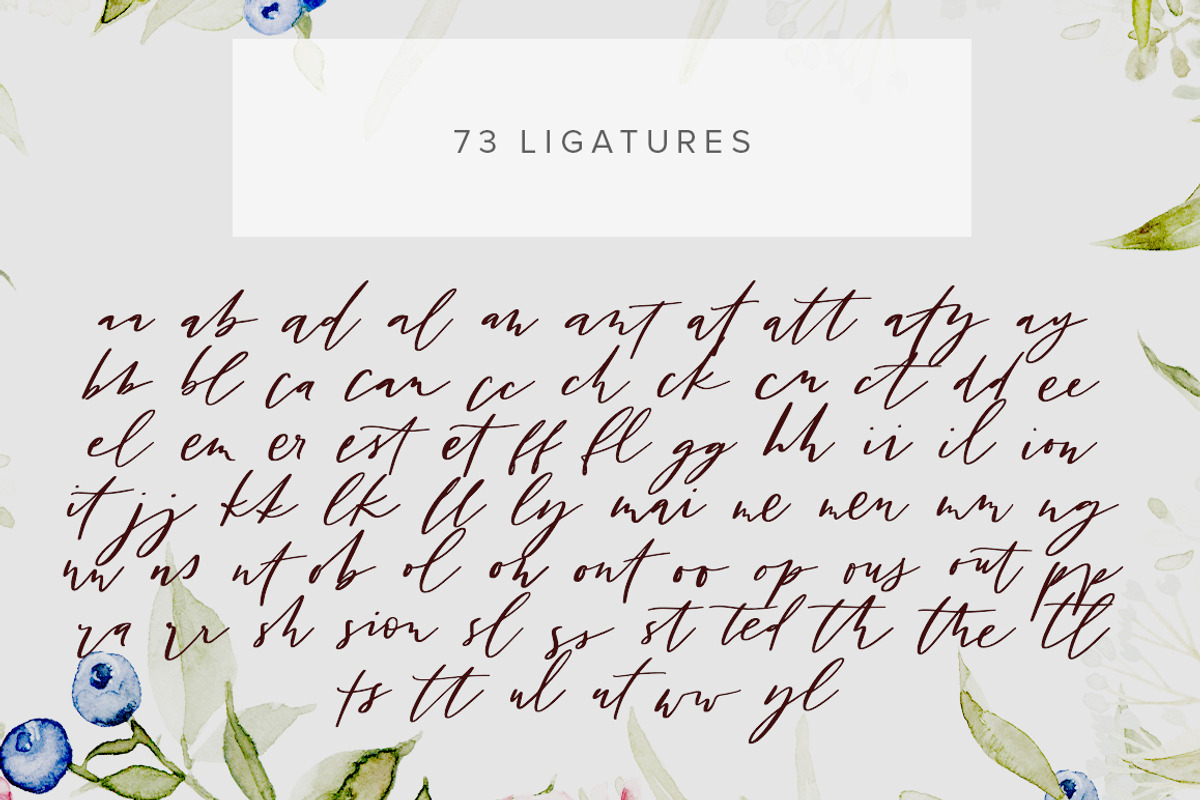 San Clemente Script + Spring Florals, a Script Font by Jen Wagner Co (Photo 9 of 16)
