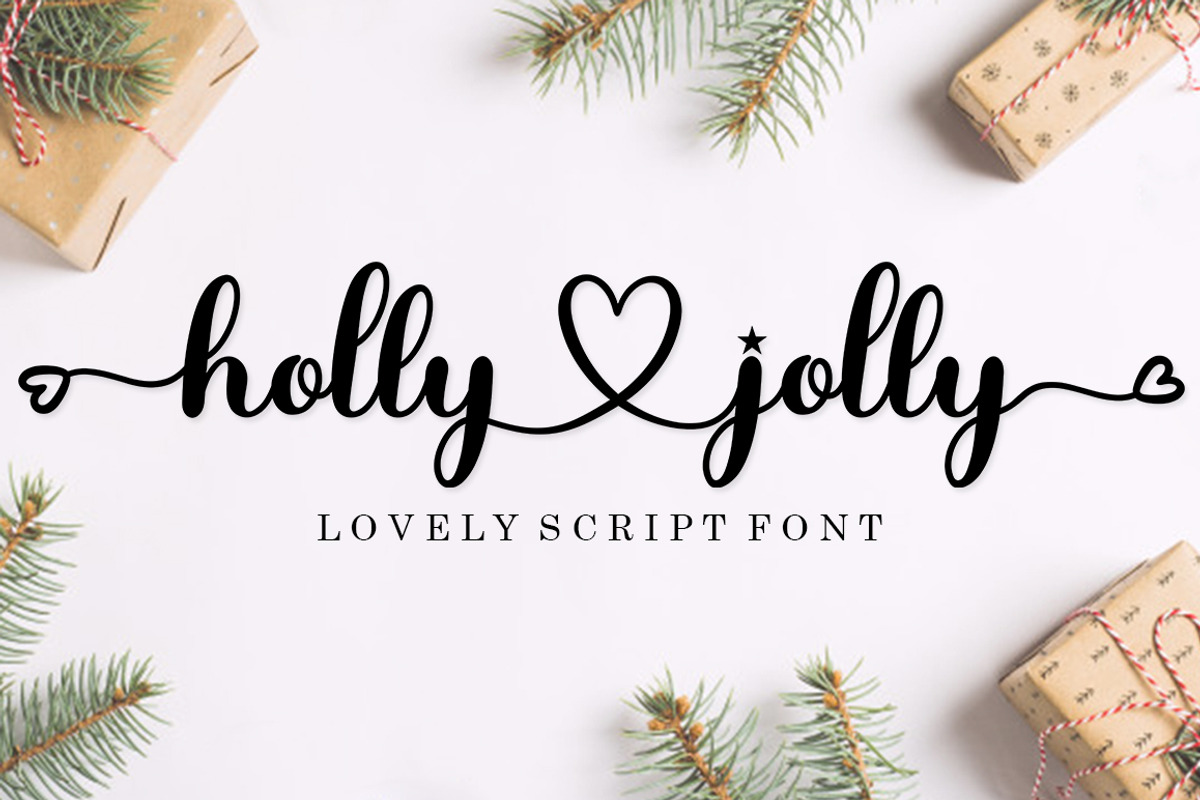 Holly Jolly | Lovely Font, a Script Font by Bosstype Studio (Photo 1 of 8)