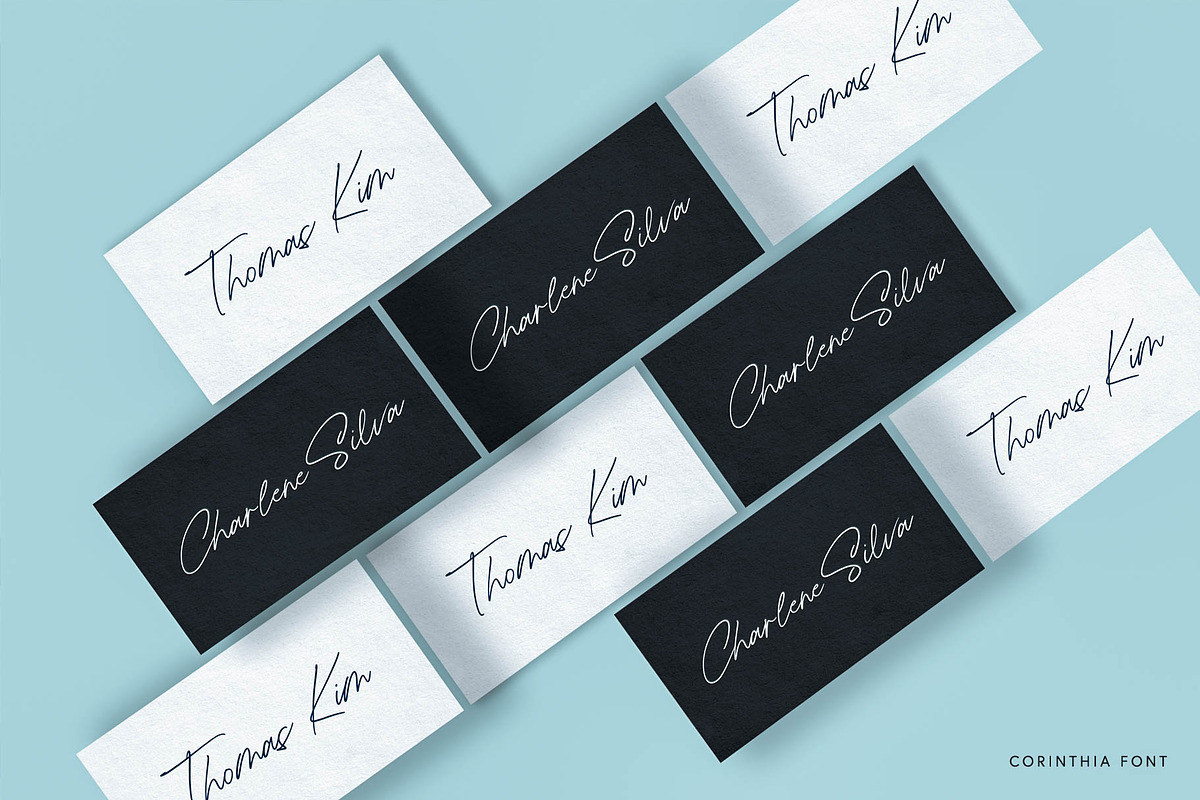 Corinthia Font, a Script Font by Ivan Rosenberg (Photo 2 of 10)