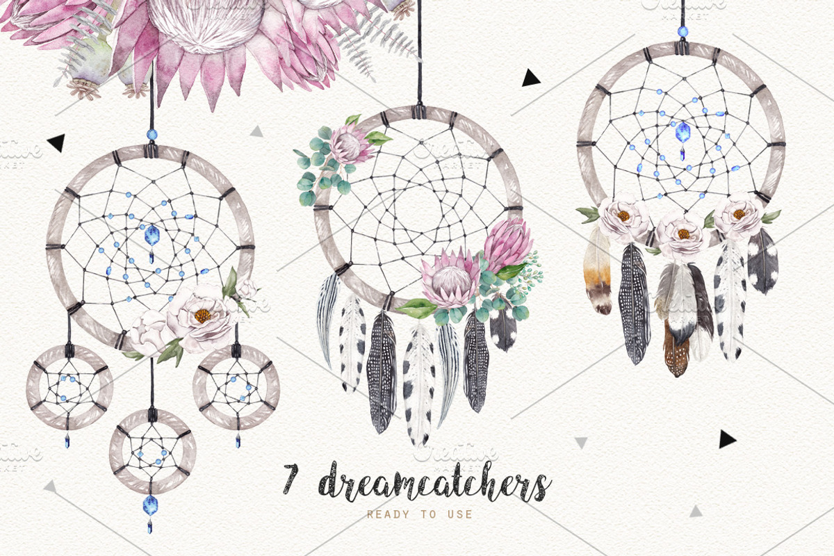 DREAMCATCHERS watercolor set, an Illustration by Natali Smolova (Photo 3 of 7)