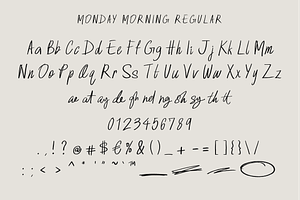 Monday Morning Handwriting Font