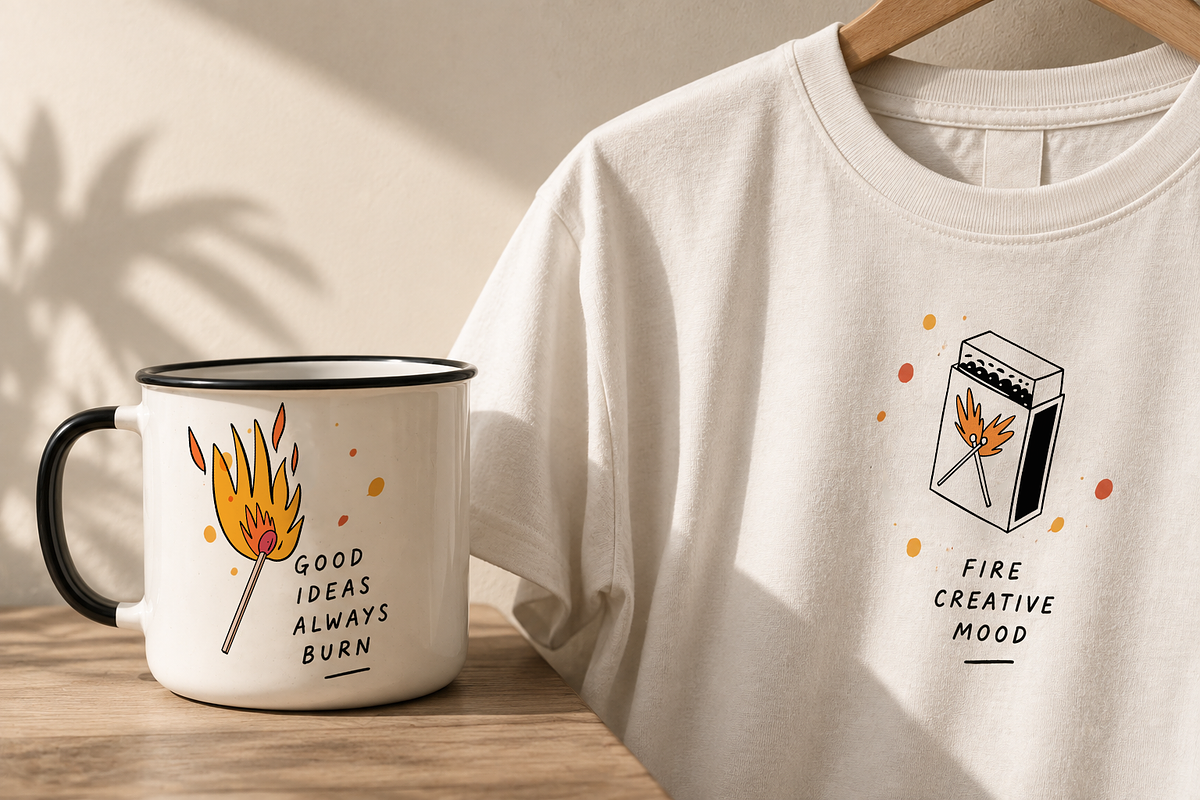 Matches & Fire Illustrations, an Object Illustration by Oktyabr (Photo 5 of 6)