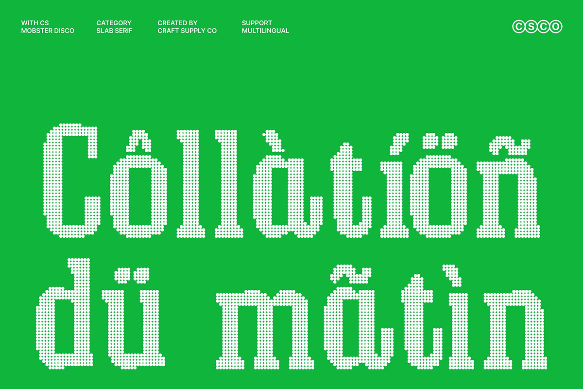 CS Mobster Disco, a Slab Serif Font by Craft Supply Co. (Photo 6 of 8)