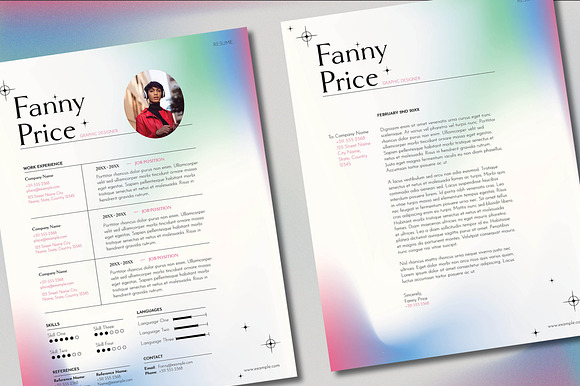Blue Minimal Gradient Resume preview 2