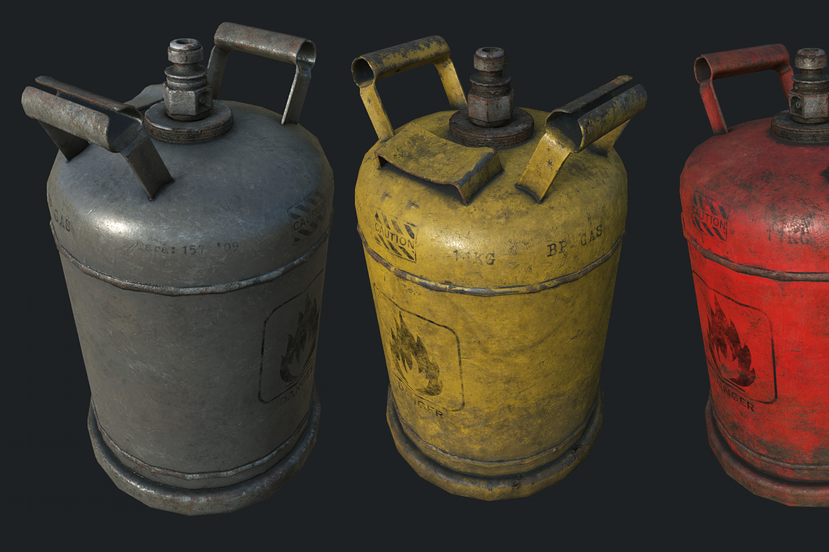 Propane Gas Cylinder PBR, an Object 3D Model by GamePoly (Photo 1 of 8)