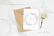 Line Floral Wreaths Collection, an Illustration by Dervik Art Store (Thumbnail 7 of 8)