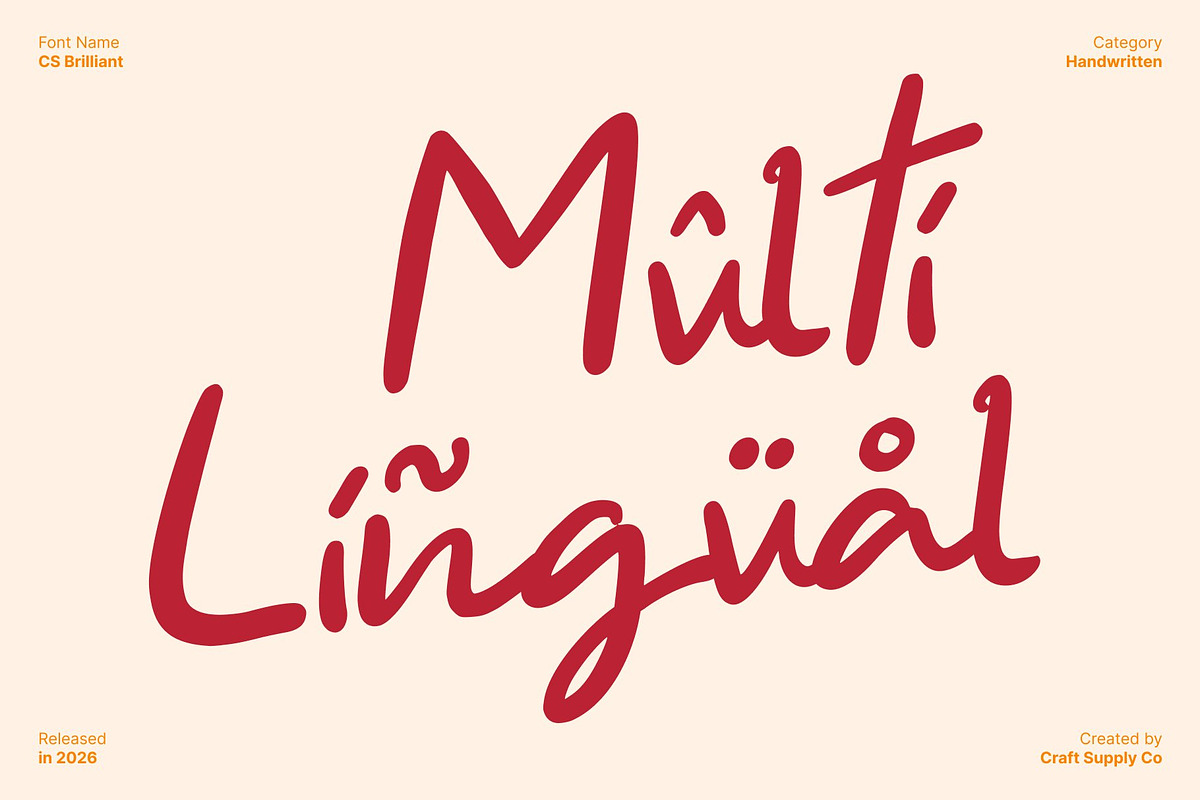 CS Brilliant – Handwritten Font, a Script Font by Craft Supply Co. (Photo 7 of 8)