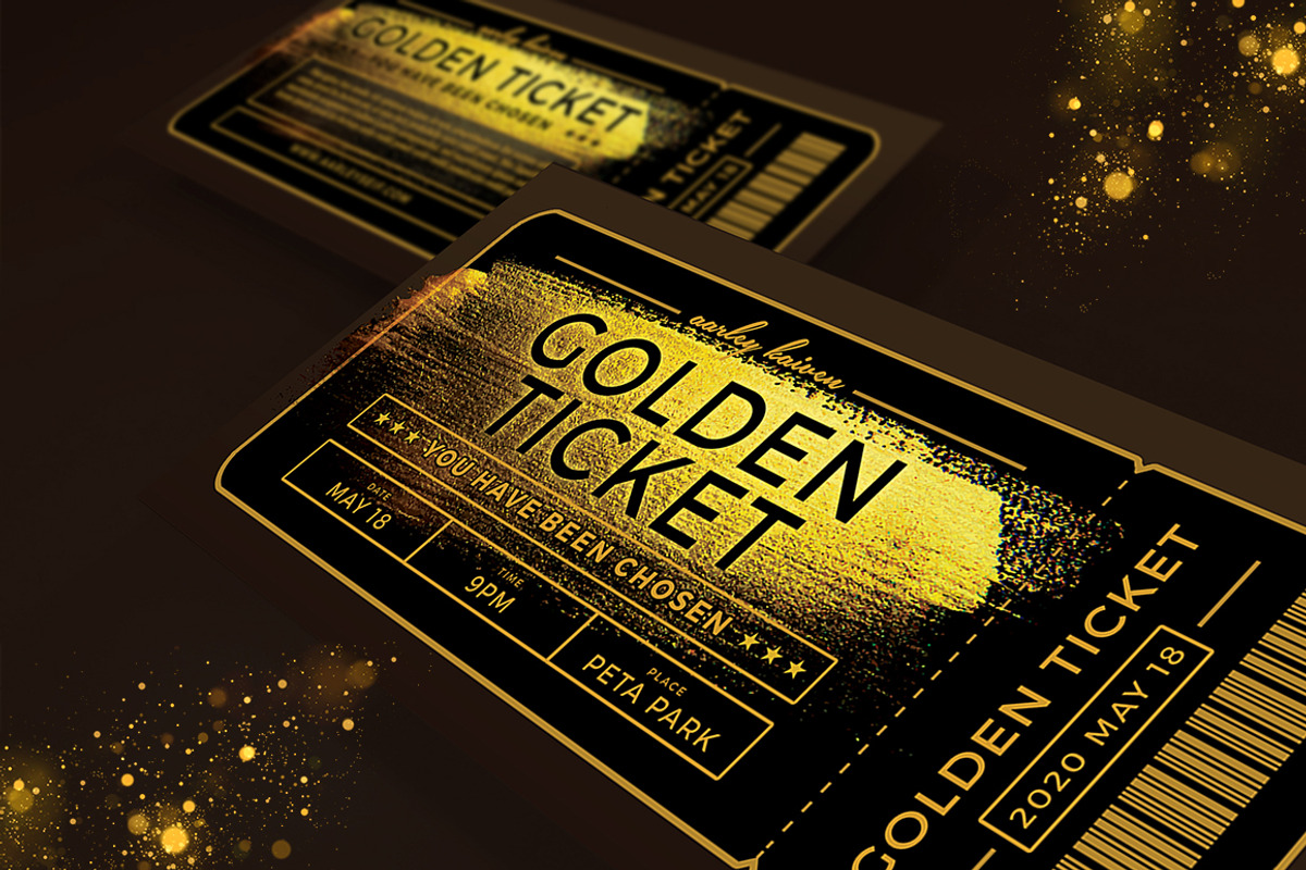 Golden Ticket Invitation, an Invitation Template by Aarley Kaiven (Photo 2 of 4)