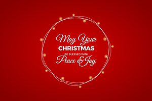 Christmas illustration with garland